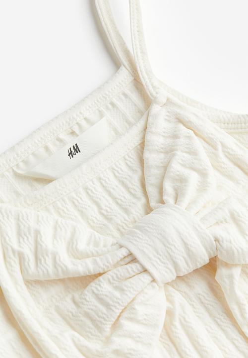 H&M - Bow-detail strappy top - white