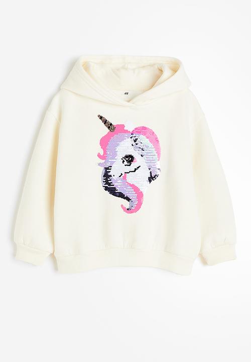 H&M - Printed hoodie - white