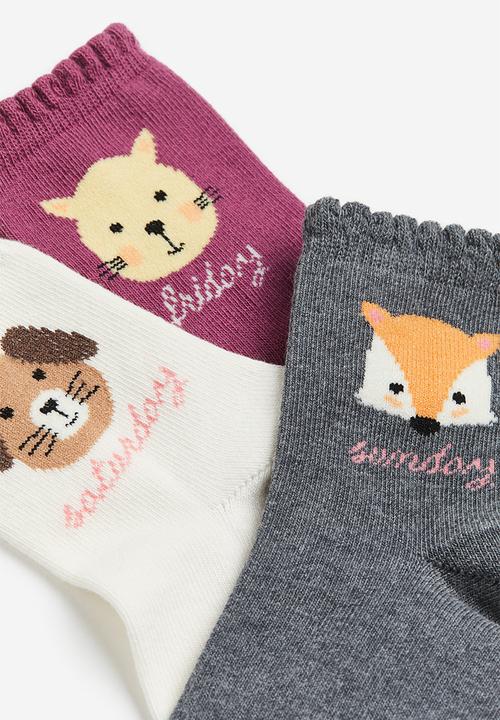 H&M - 7-Pack socks - Old rose Weekdays