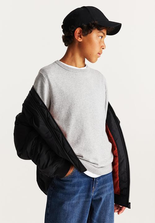 H&M - Fine-knit cotton jumper - grey