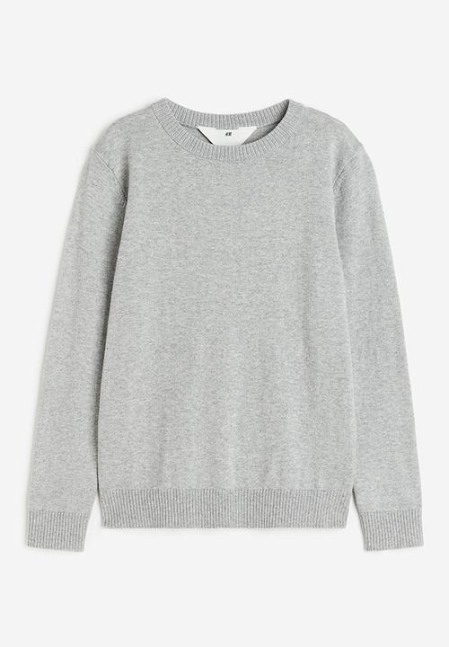 H&M - Fine-knit cotton jumper - grey