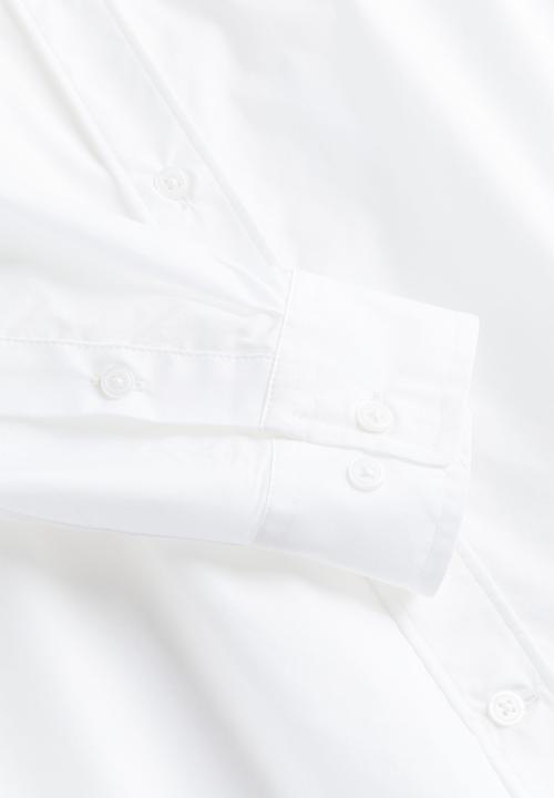 H&M - Relaxed fit poplin shirt - white