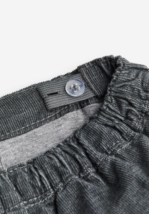 H&M - Fully lined corduroy trousers - grey