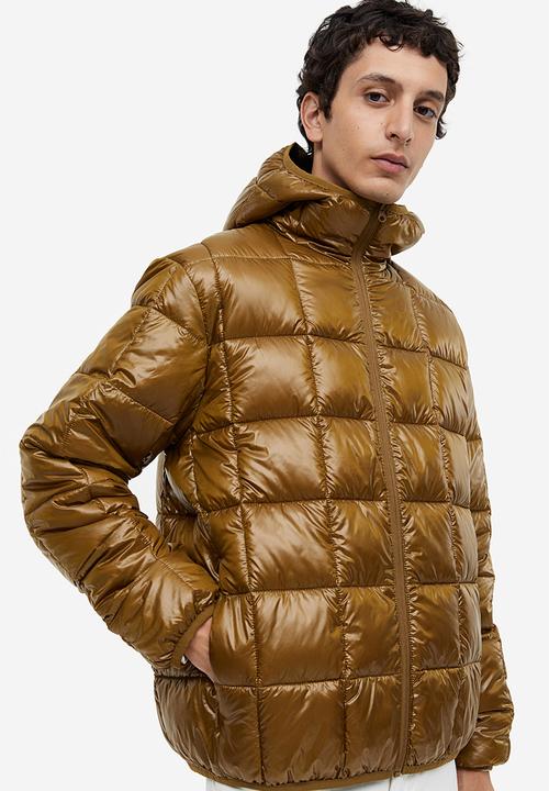 H&M - Regular fit lightweight puffer jacket - dark yellow
