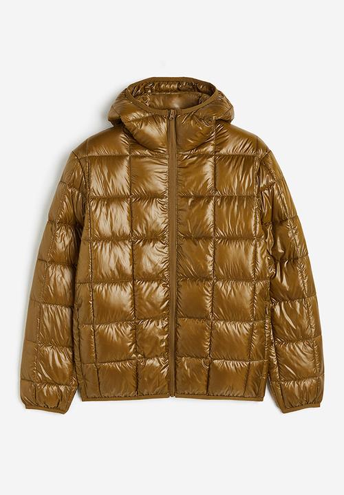 H&M - Regular fit lightweight puffer jacket - dark yellow