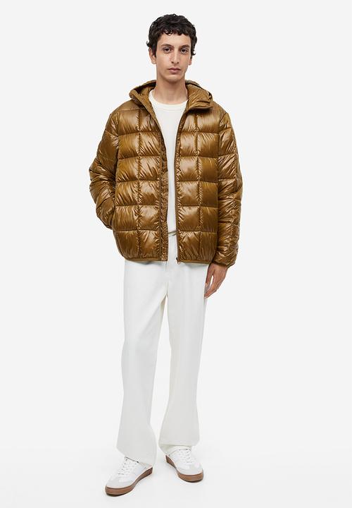 H&M - Regular fit lightweight puffer jacket - dark yellow