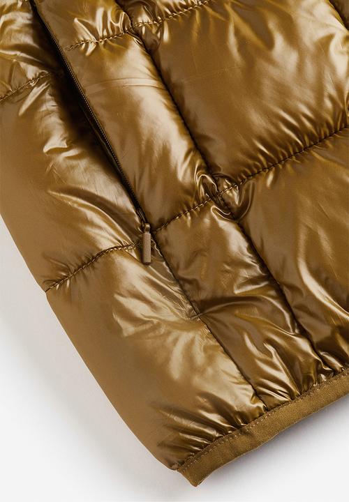 H&M - Regular fit lightweight puffer jacket - dark yellow