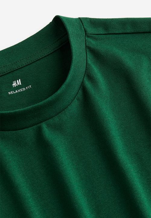 H&M - Loose fit T-shirt - dark green