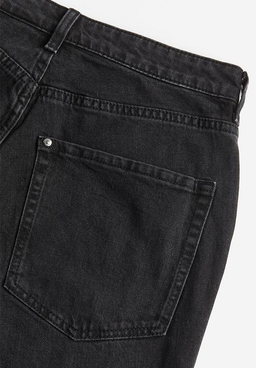 H&M - Curvy fit bootcut high jeans - black