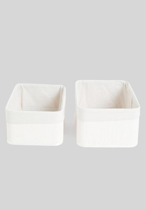 Storage Solutions - Snug bamboo nested storage set of 4 - cream