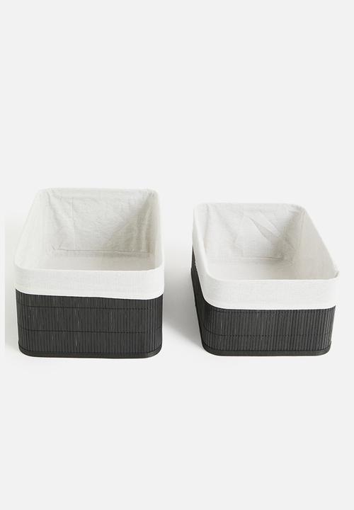 Storage Solutions - Snug bamboo nested storage set of 4 - black