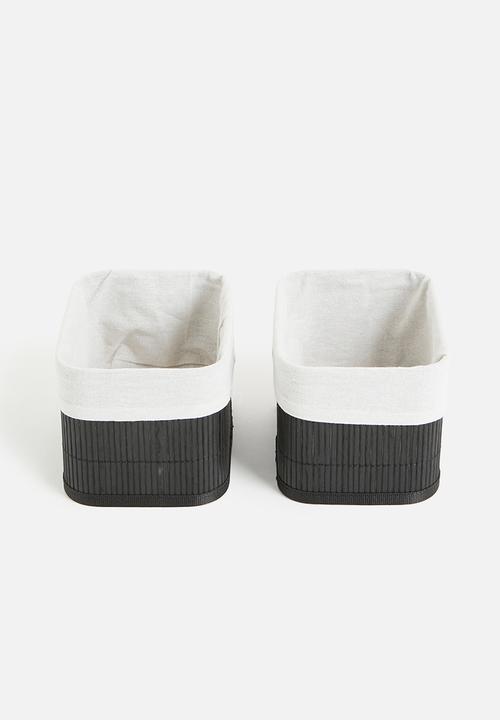 Storage Solutions - Snug bamboo nested storage set of 4 - black
