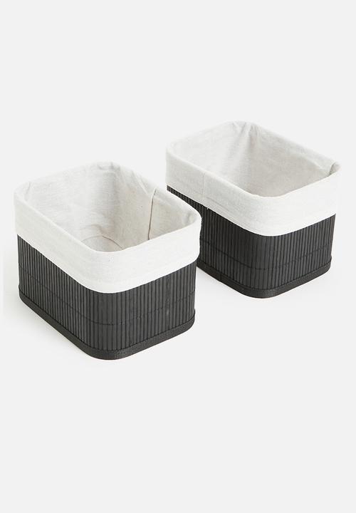Storage Solutions - Snug bamboo nested storage set of 4 - black