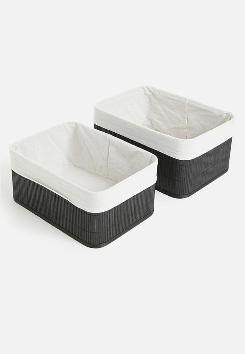 Storage Solutions - Snug bamboo nested storage set of 4 - black