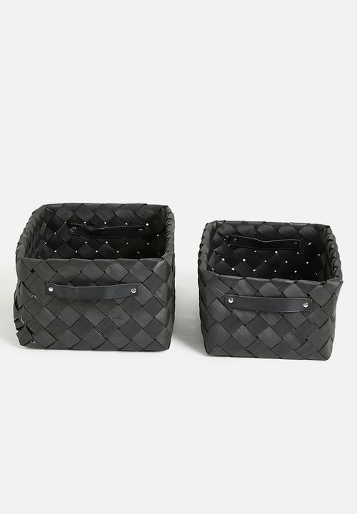 Storage Solutions - Nested storage basket set of 3 - black