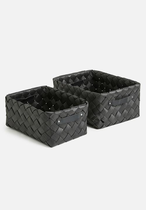 Storage Solutions - Nested storage basket set of 3 - black