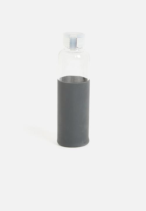 Excellent Houseware - Hydrate glass water bottle - black
