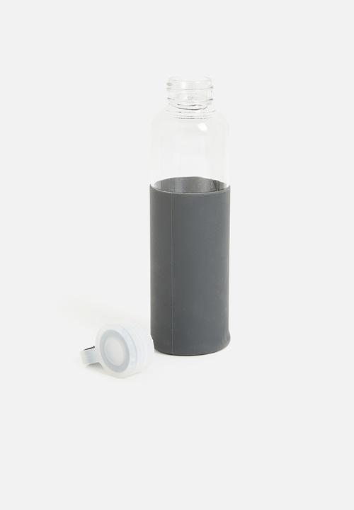 Excellent Houseware - Hydrate glass water bottle - black