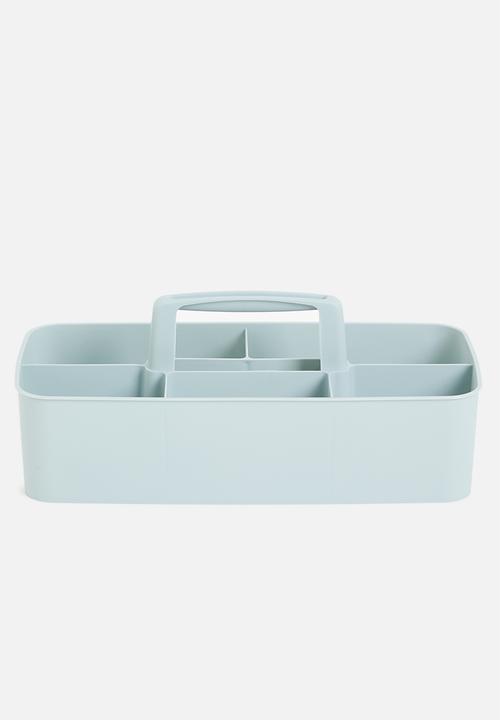 Stackable compartment box - blue