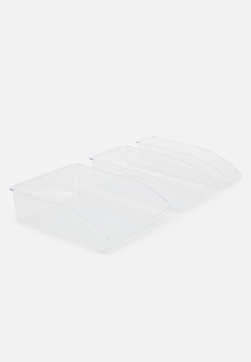 Excellent Houseware - Fridge organizer set of 3 - clear