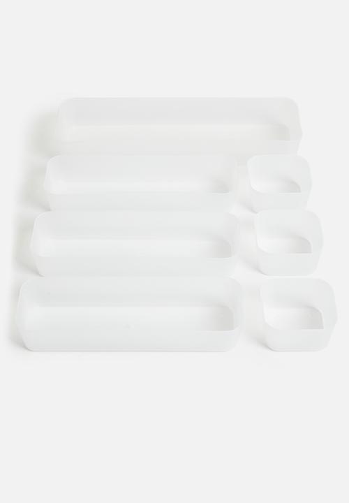 Storage Solutions - Drawer organiser set of 7 - clear
