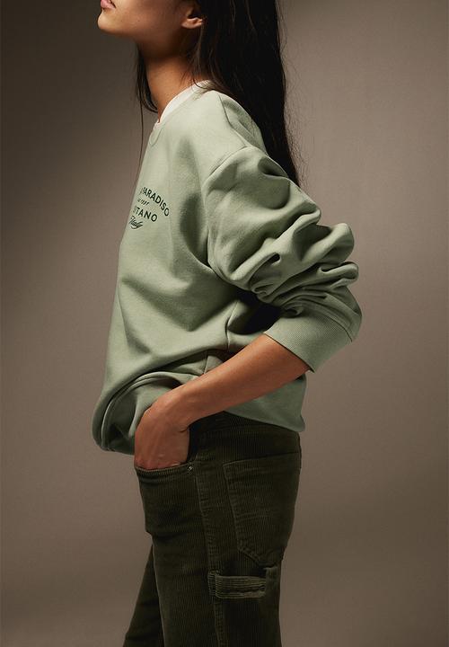 H&M - Crew-neck sweatshirt - Light green Positano