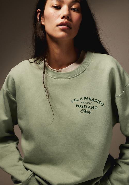 H&M - Crew-neck sweatshirt - Light green Positano