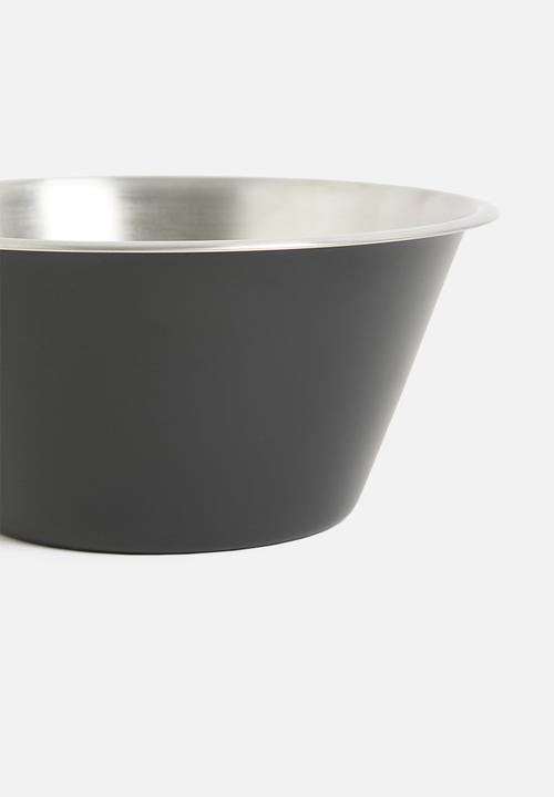 Excellent Houseware - Large 2l stainless steel bowl- Black