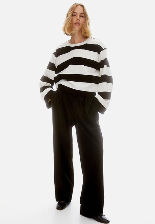 H&M - Cotton top - Black Striped