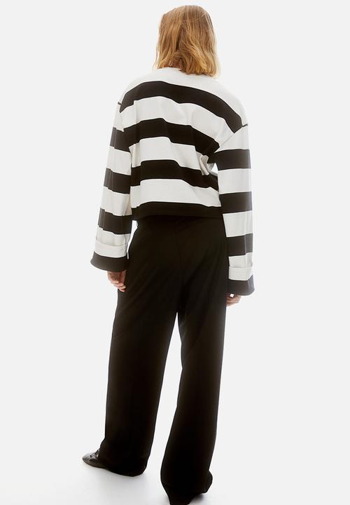 H&M - Cotton top - Black Striped