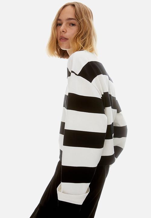 H&M - Cotton top - Black Striped