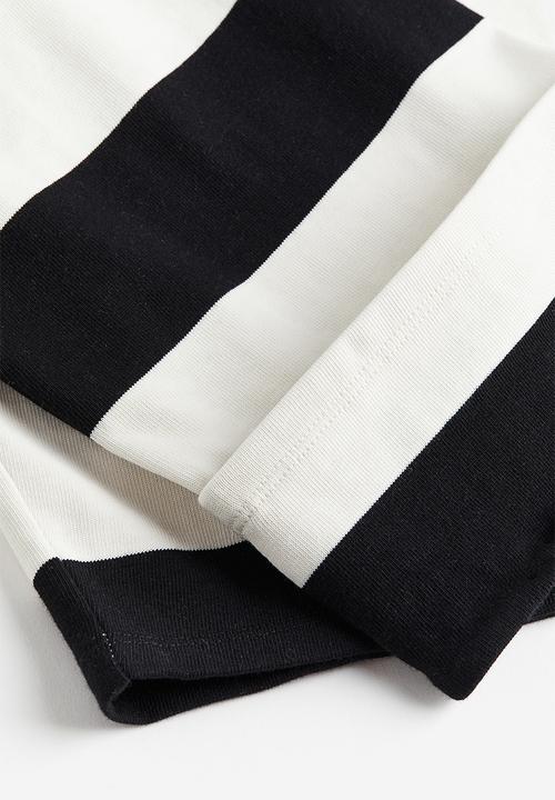 H&M - Cotton top - Black Striped