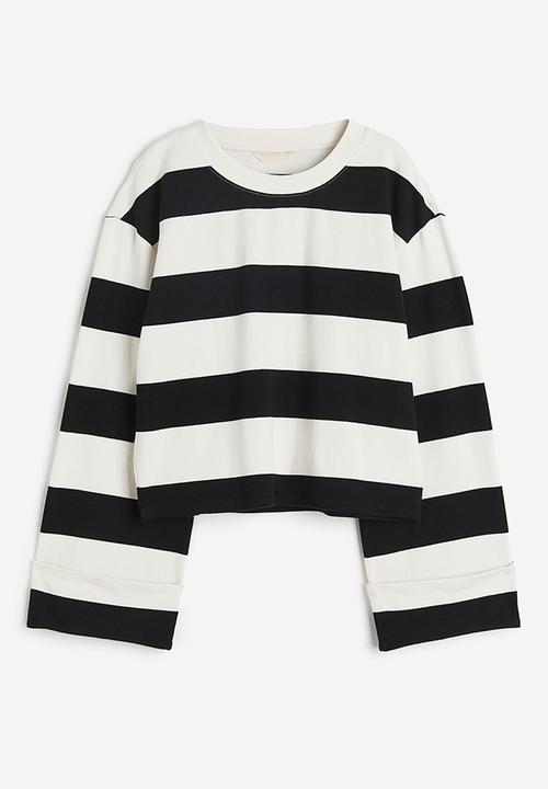 H&M - Cotton top - Black Striped