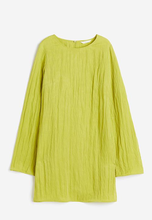 H&M - Crinkled dress - Lime green