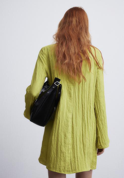 H&M - Crinkled dress - Lime green