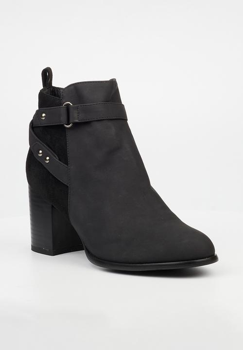 Butterfly Feet - Rosalee 1 block heel boot - black