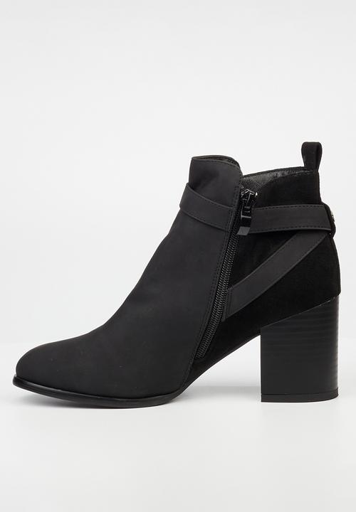 Butterfly Feet - Rosalee 1 block heel boot - black
