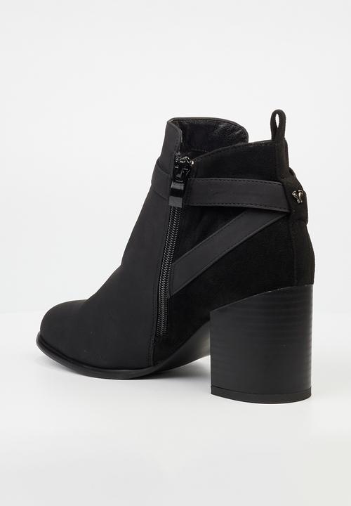 Butterfly Feet - Rosalee 1 block heel boot - black