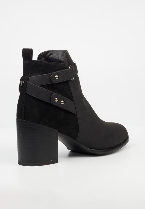 Butterfly Feet - Rosalee 1 block heel boot - black