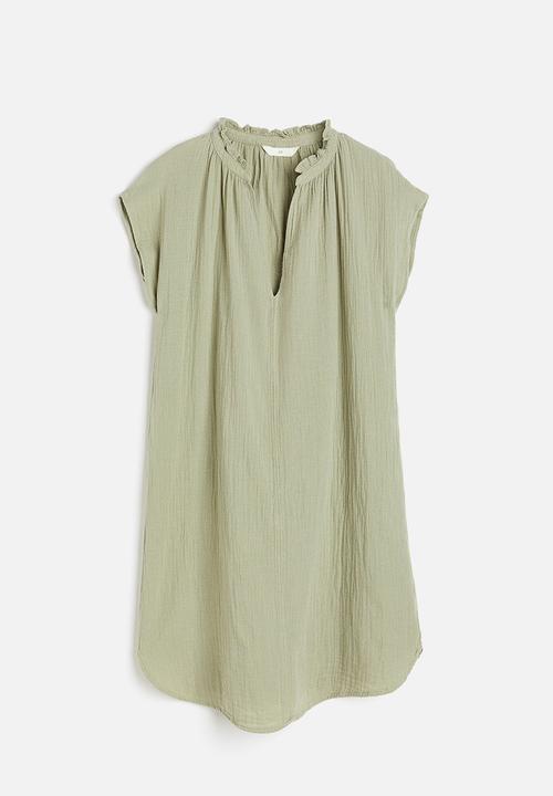 H&M - Muslin dress - Light khaki green