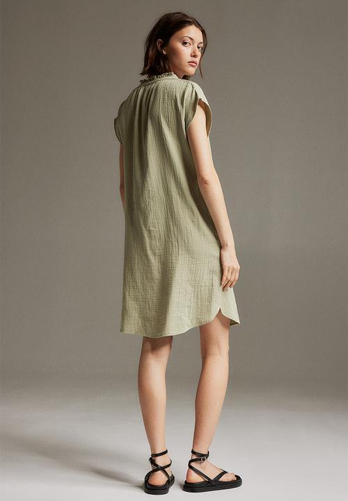 H&M - Muslin dress - Light khaki green