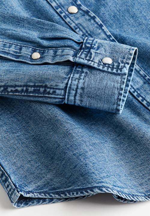 H&M - Slim-fit denim shirt - denim blue