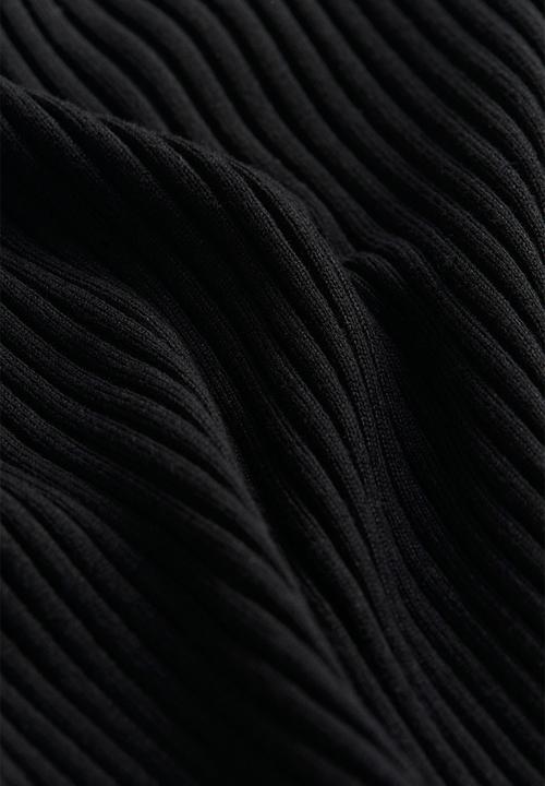 H&M - Rib-knit cropped top - black