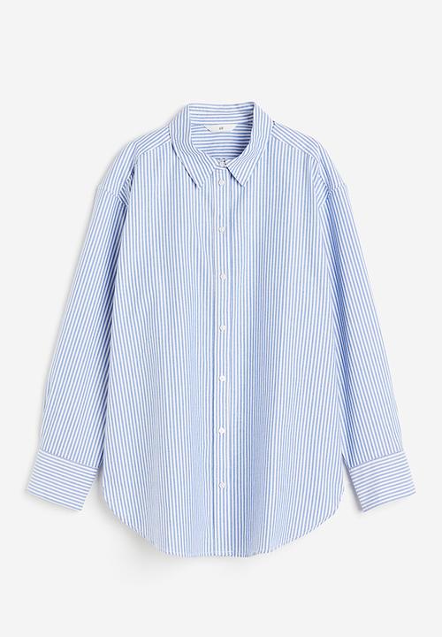 H&M - Oxford shirt - blue/stripe