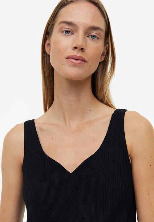 H&M - Mama ribbed vest top - black