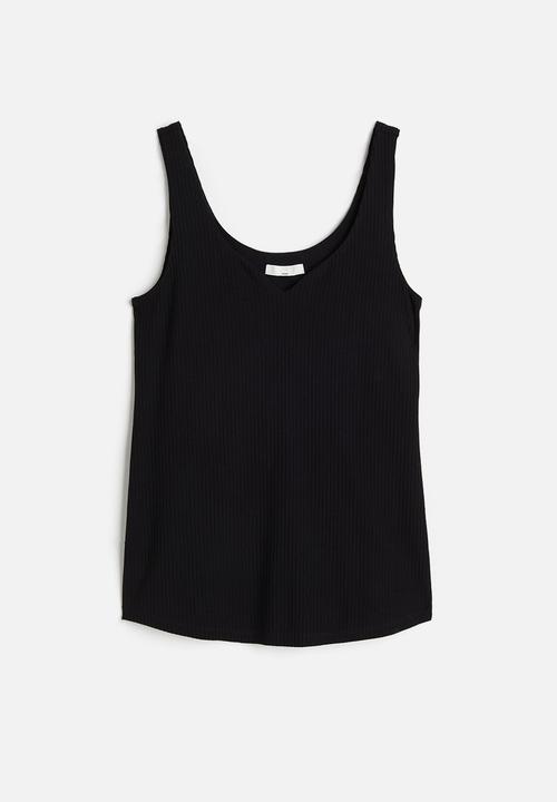 H&M - Mama ribbed vest top - black