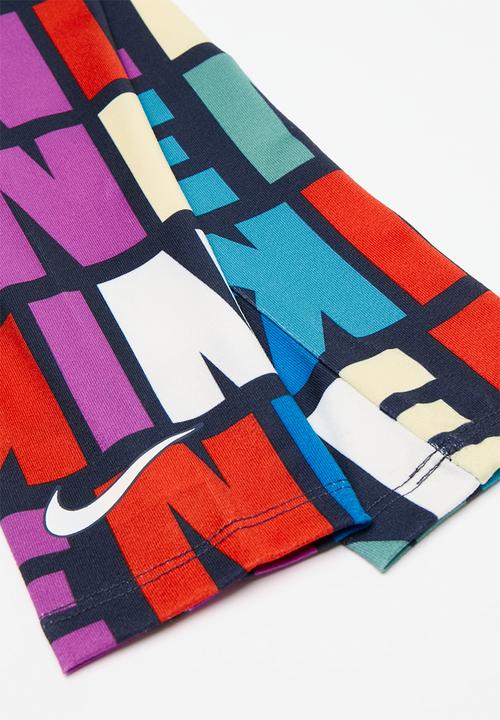 Nike - Nkg block print aop legging - obsidian