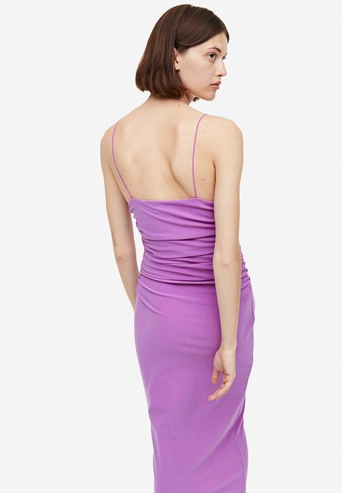 H&M - Draped bodycon dress - purple