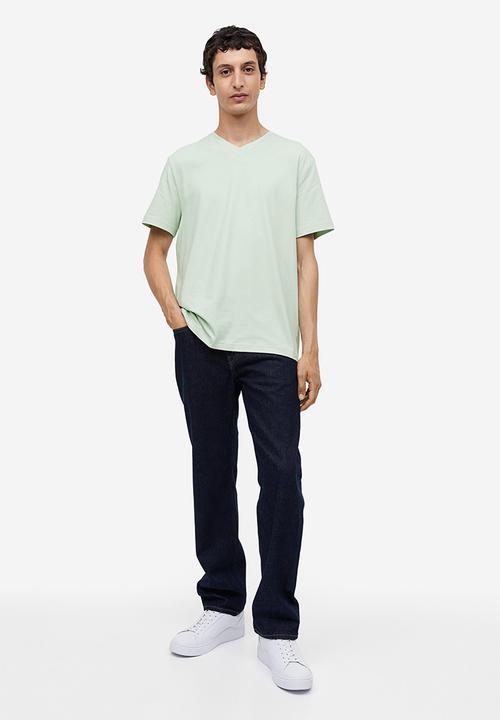 H&M - Slim fit v-neck t-shirt - green