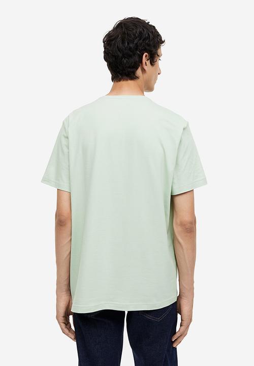 H&M - Slim fit v-neck t-shirt - green
